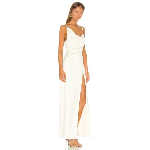 Camila Coelho NWT Reyna Maxi Dress in Pearl White size Large Revolve - Picture 8 of 8